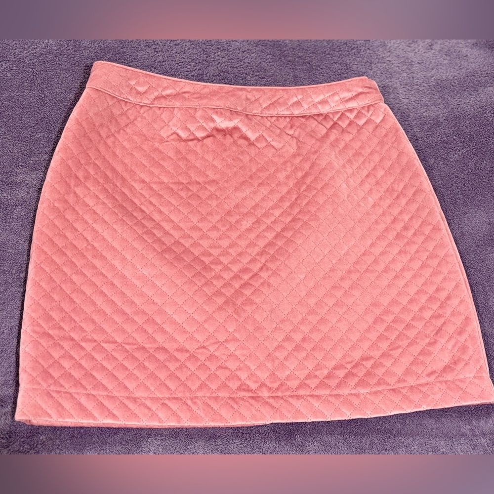 Francesca's Collections Quilted Pink Mini Skirt